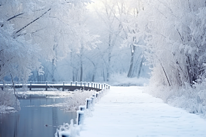 大雪风光室外景色摄影图