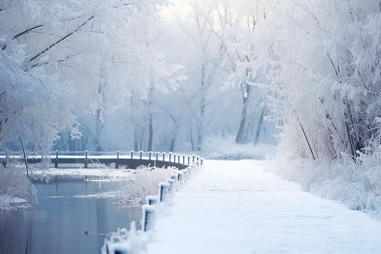 大雪风光室外景色摄影图