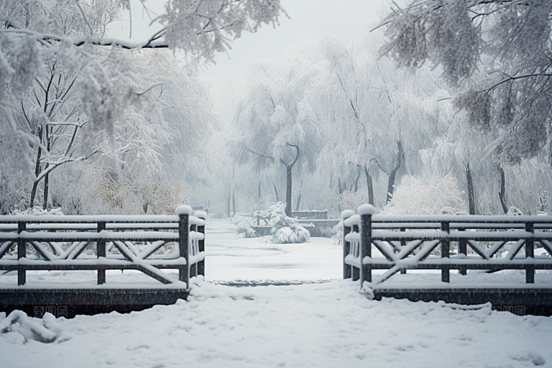 大雪风光景色环境摄影图