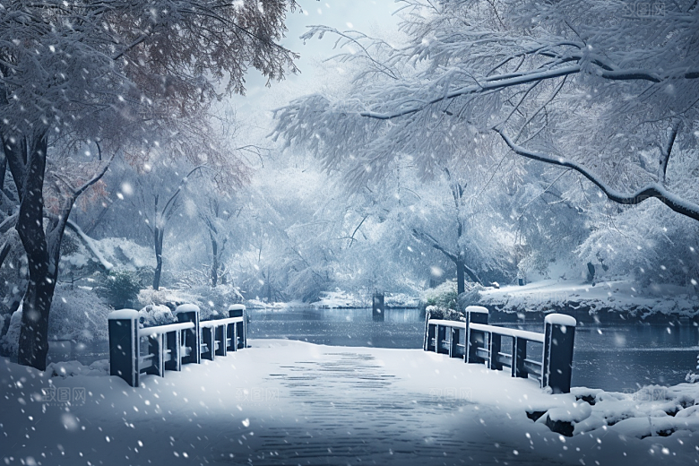 大雪风光户外室外摄影图