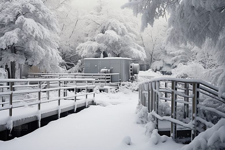 大雪风光室外寒冷摄影图