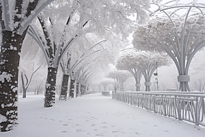 大雪风光环境寒冷摄影图