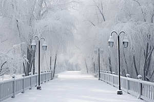 大雪风光高清景色摄影图
