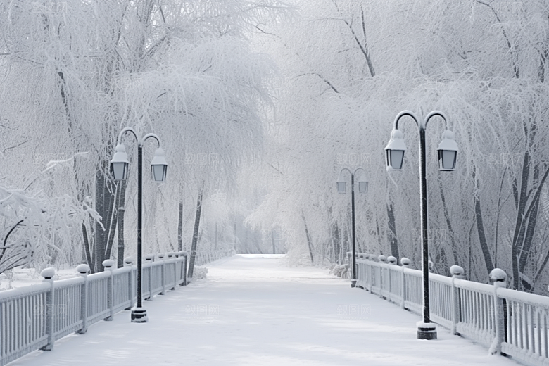 大雪风光高清景色摄影图