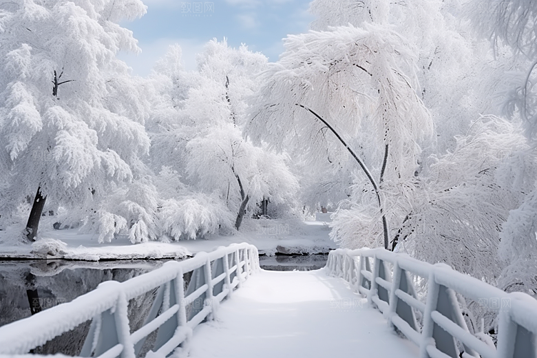 大雪风光自然室外摄影图
