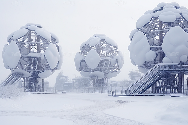 大雪风光自然景色摄影图