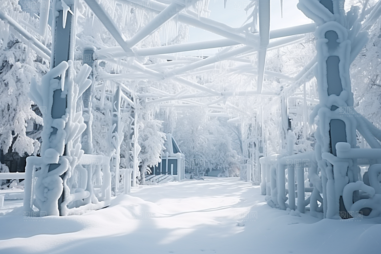 大雪风光户外唯美摄影图