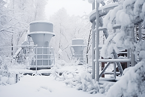 大雪风光冬天户外摄影图