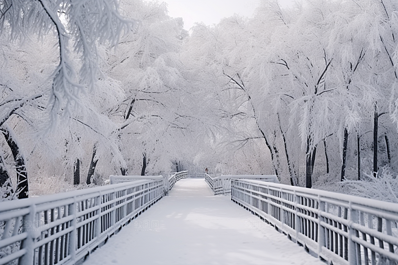 大雪风光户外冬季摄影图