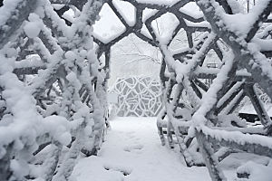 大雪风光唯美自然摄影图