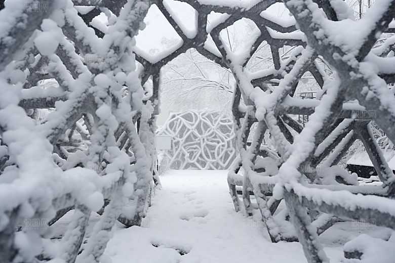 大雪风光唯美自然摄影图