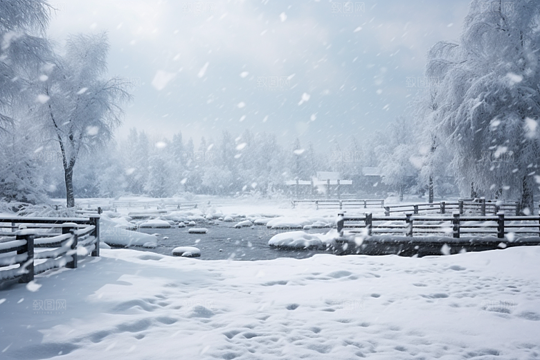大雪风光高清景色摄影图