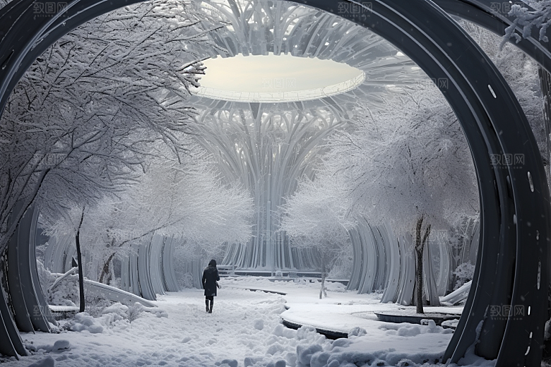大雪风光高清景色摄影图
