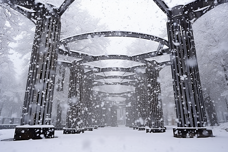 大雪风光自然室外摄影图