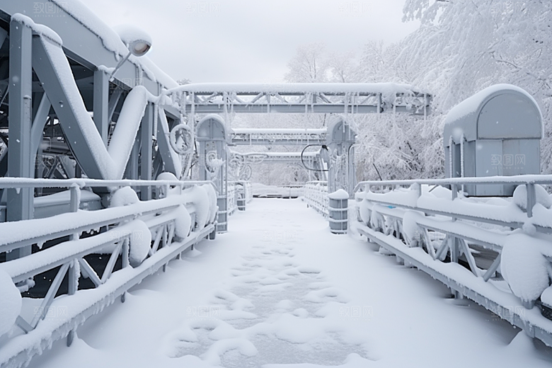 大雪风光冬季冬天摄影图