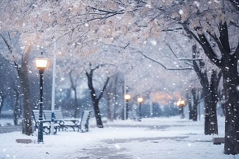 大雪风光景色高清摄影图