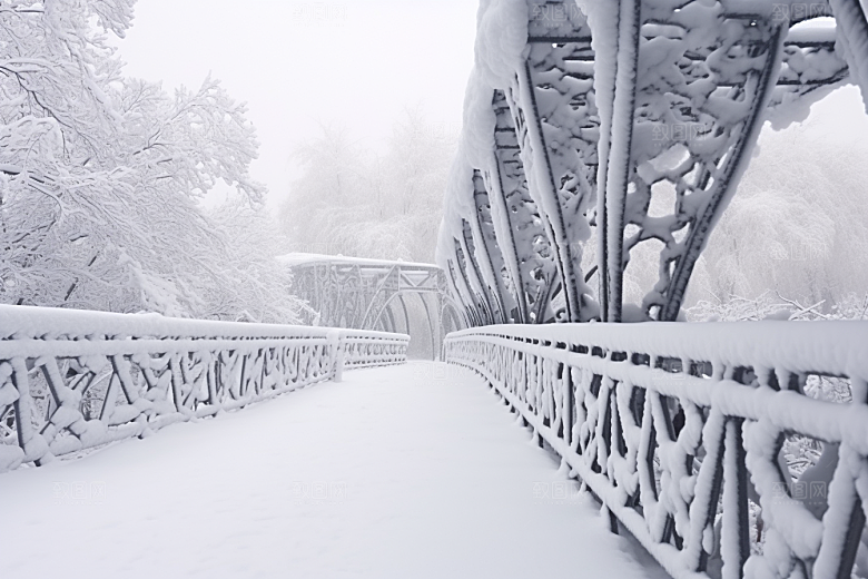 大雪风光景色冬季摄影图