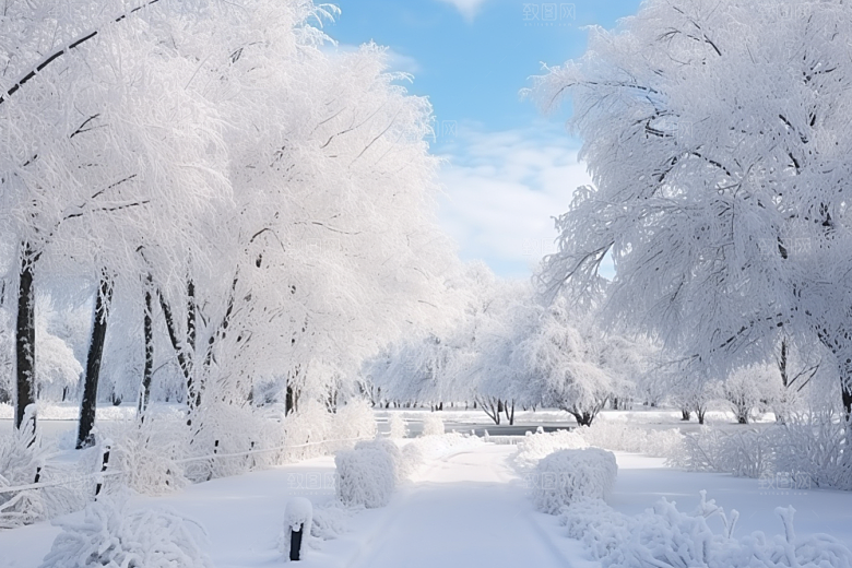 大雪风光高清景色摄影图