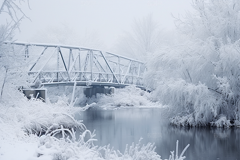 大雪风光户外景色摄影图