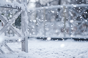 大雪风光户外唯美摄影图