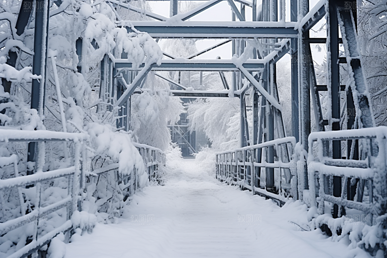 大雪风光户外自然摄影图