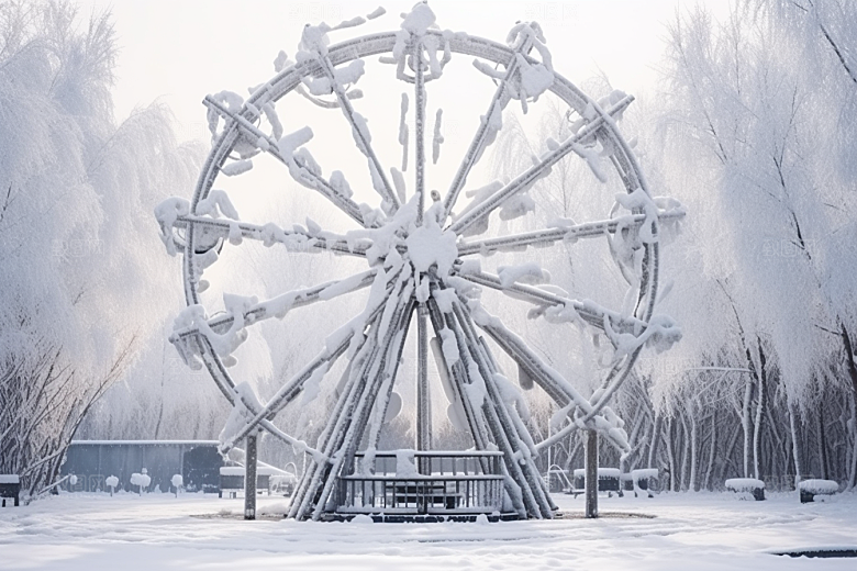 大雪风光户外唯美摄影图