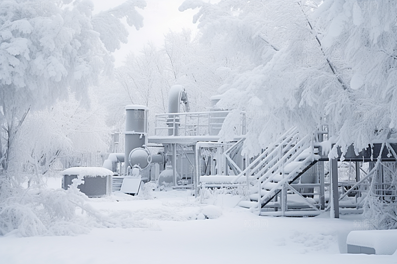大雪风光室外寒冷摄影图