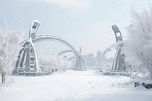大雪风光自然唯美摄影图