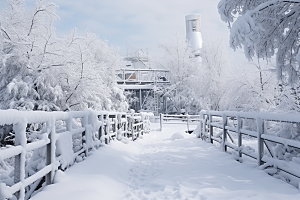 大雪风光景色冬天摄影图