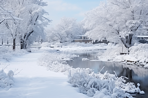 大雪风光唯美自然摄影图