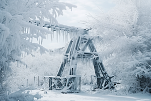 大雪风光户外唯美摄影图
