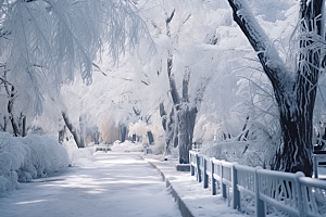大雪风光高清景色摄影图