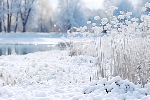 大雪风光自然景色摄影图