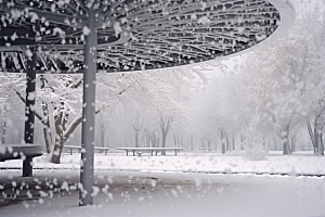 大雪风光户外冬天摄影图
