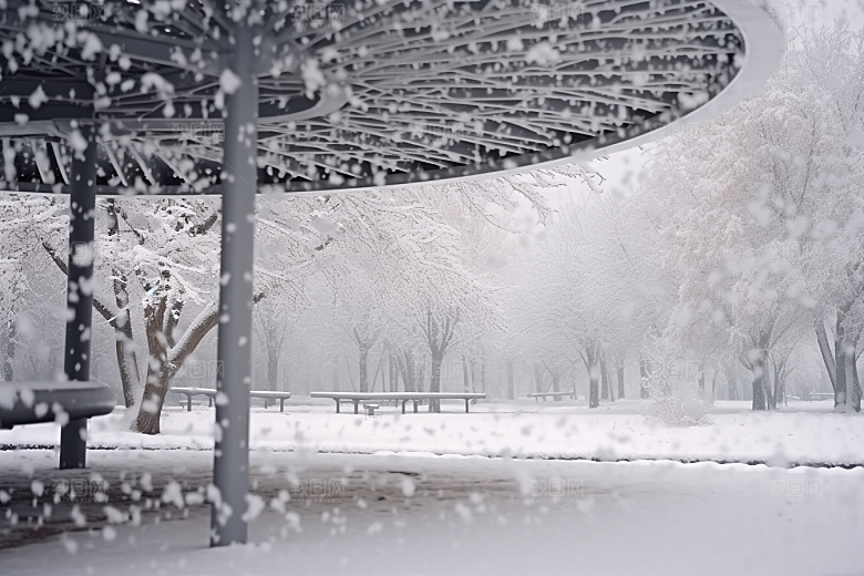大雪风光户外冬天摄影图