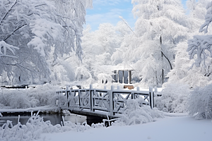 大雪风光自然室外摄影图