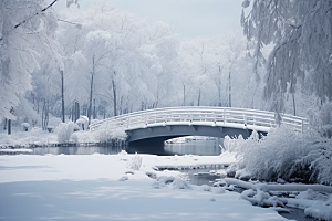 大雪风光冬天景色摄影图