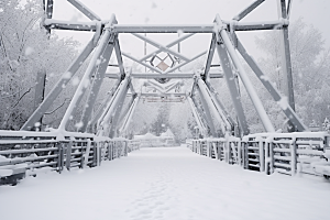 大雪风光自然冬天摄影图