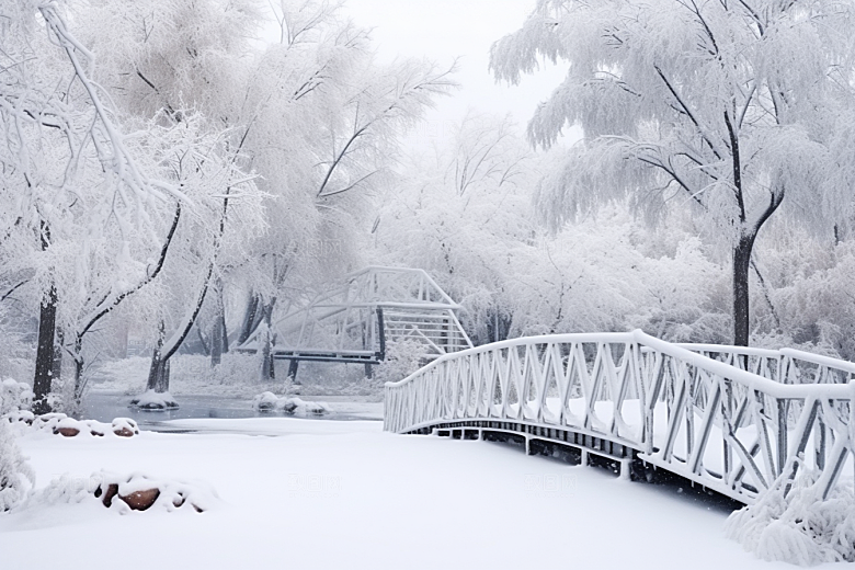 大雪风光高清户外摄影图