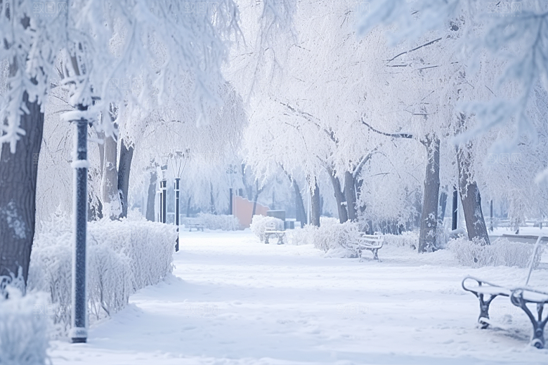 大雪风光景色冬季摄影图