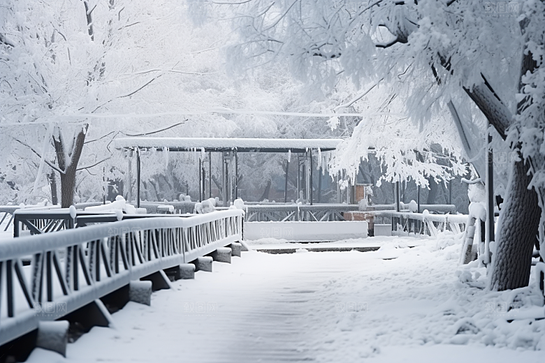 大雪风光景色室外摄影图