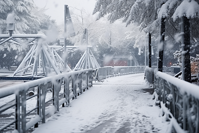 大雪风光高清环境摄影图
