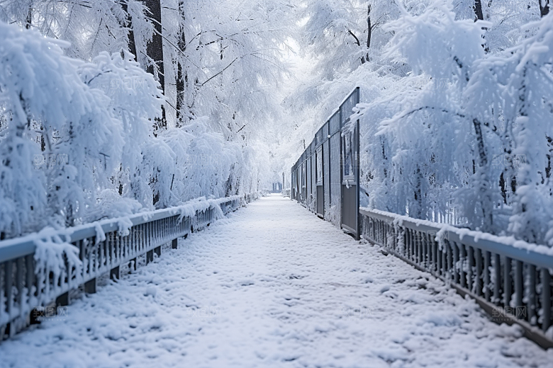 大雪风光唯美景色摄影图