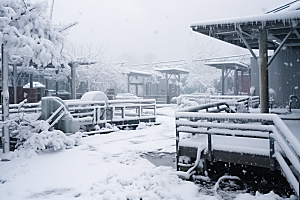 大雪风光冬天自然摄影图