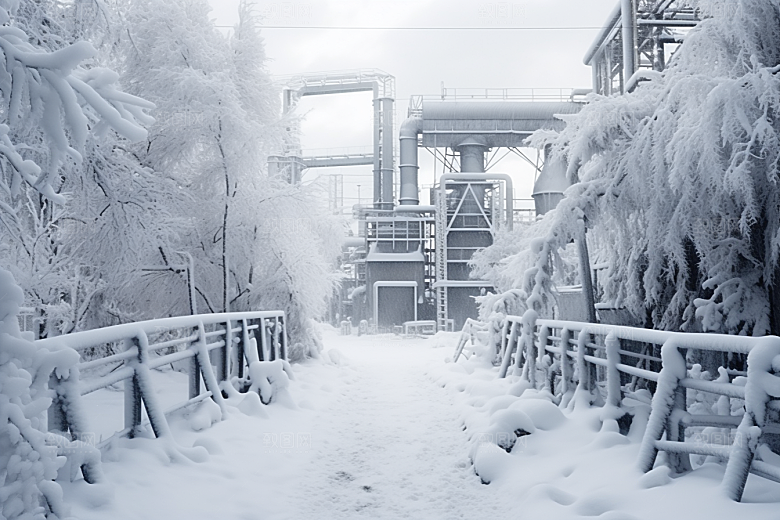 大雪风光寒冷高清摄影图
