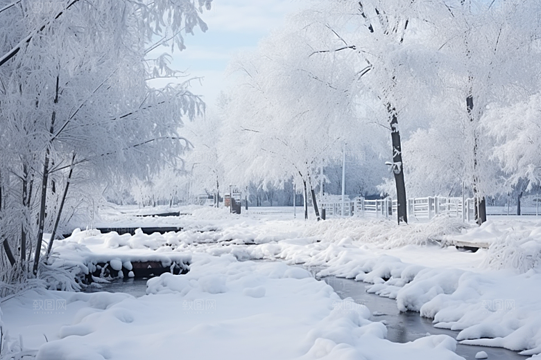 大雪风光环境唯美摄影图