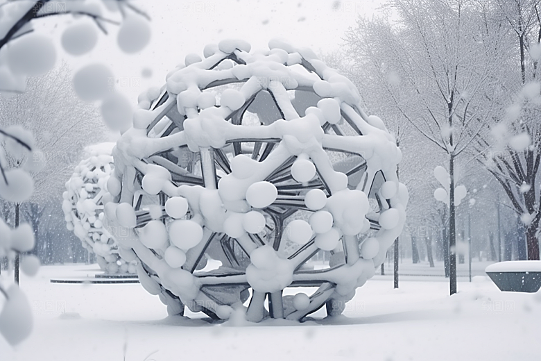 大雪风光景色户外摄影图
