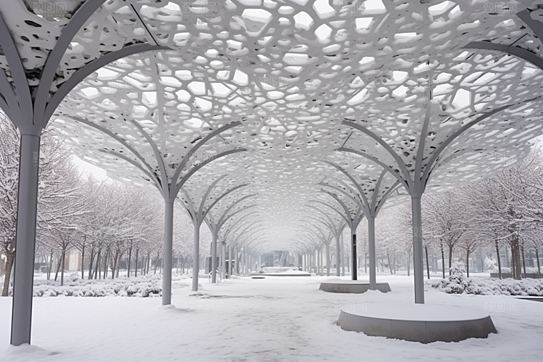 大雪风光室外景色摄影图