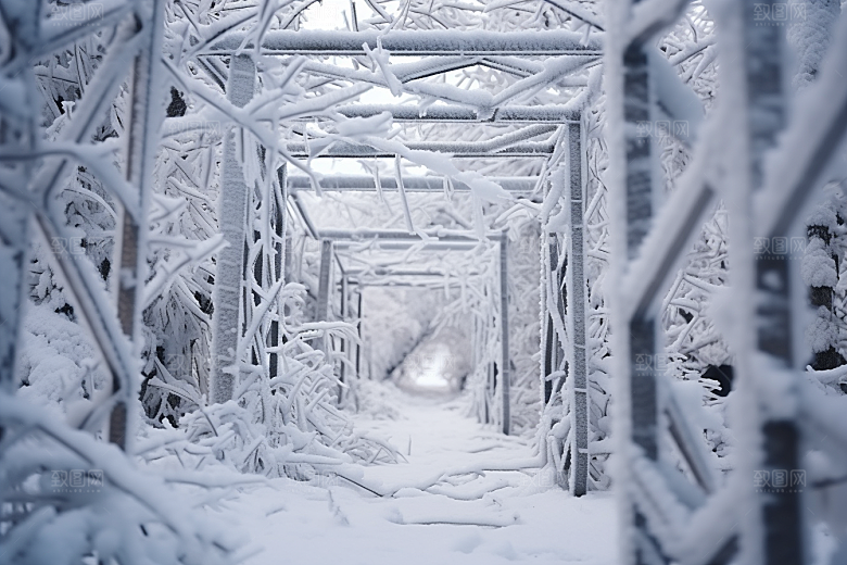 大雪风光户外寒冷摄影图