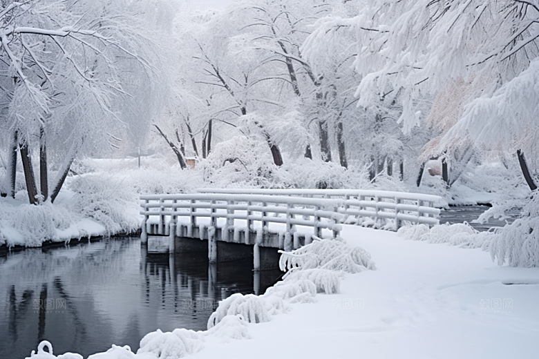 大雪风光冬季景色摄影图